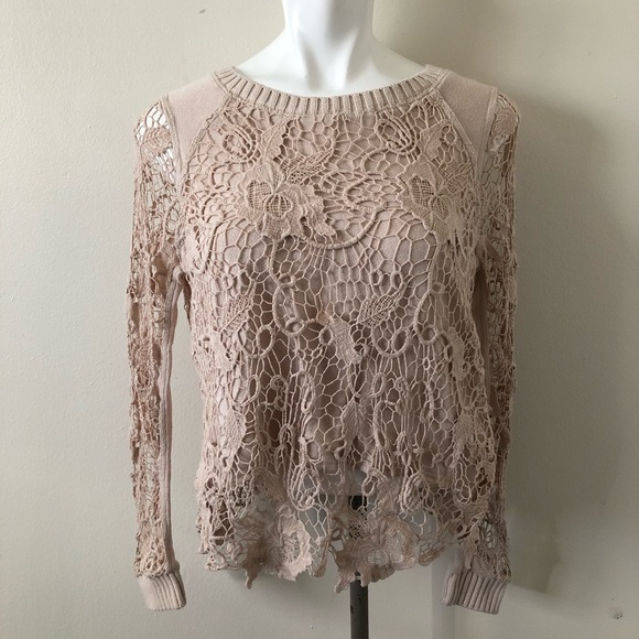 Free People Tops - Free People Lace Cottagecore Top Size Small
